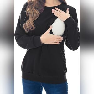 SmallShow Black Nursing Sweatshirt